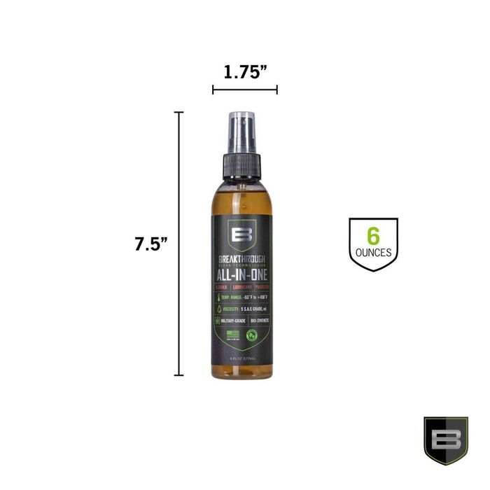Breakthrough Clean Technologies Battle Born Bio-Synthetic All-In-One CLP Cleaner, Lubricant, Protectant 6oz Bottle