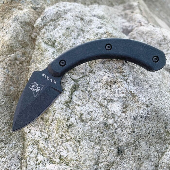 KA-BAR TDI Ladyfinger Fixed Blade Knife 1.88" Drop Point Plain Edge