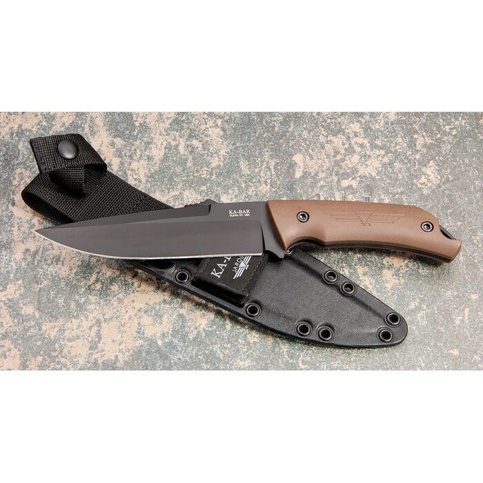 KA-BAR Jarosz Turok Fixed Blade Knife 6.25" Clip Point Plain Edge