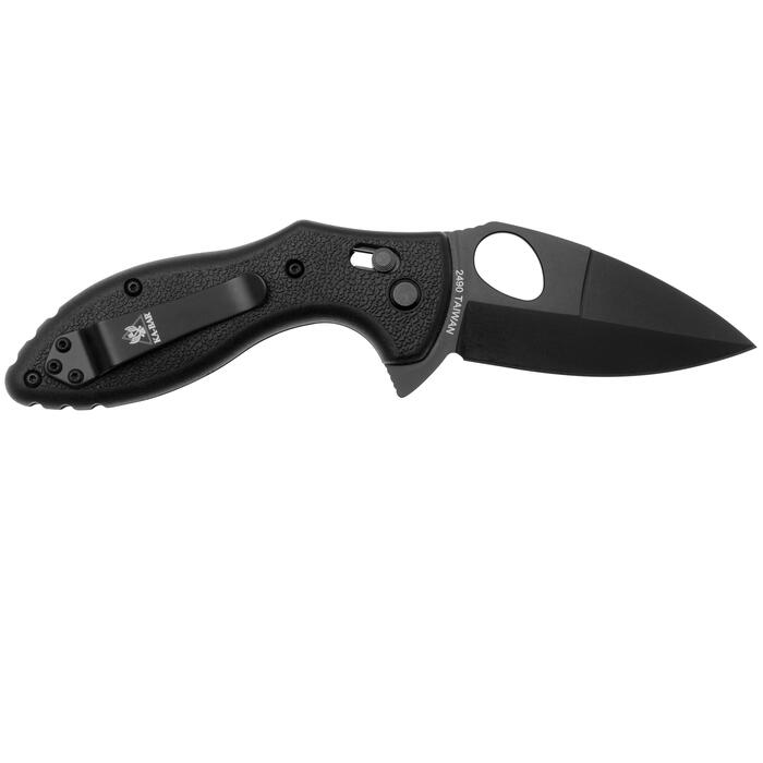 KA-BAR TDI Flipper Folding Knife 3" Spear Point Black Black Blade