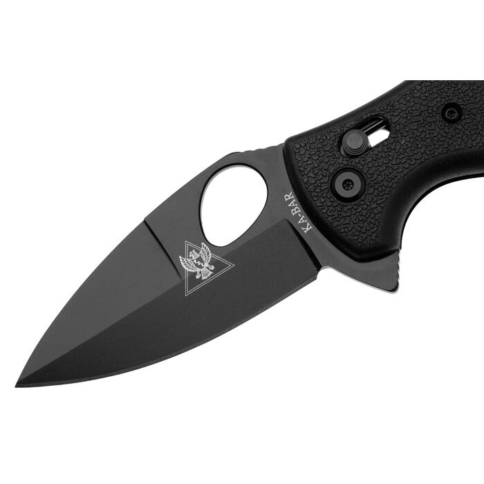 KA-BAR TDI Flipper Folding Knife 3" Spear Point Black Black Blade
