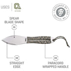 SOG Fling Throwing Knife 2.8" Spear Point Plain Edge Pack 3