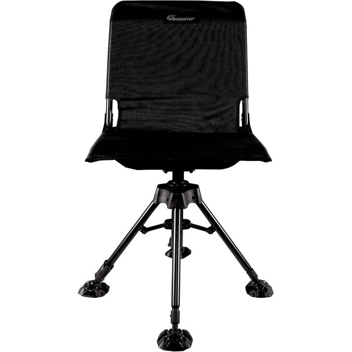 Ameristep Silent Swivel Hunting Blind Chair Tech Mesh Black