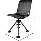 Ameristep Silent Swivel Hunting Blind Chair Tech Mesh Black