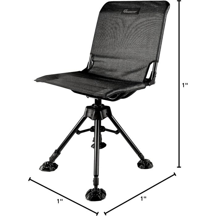 Ameristep Silent Swivel Hunting Blind Chair Tech Mesh Black