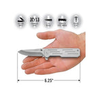 Camillus Choff  Framelock Gray Stainless Folding 3Cr13 Pocket Knife  Silver
