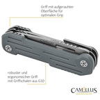 Camillus Pocket Block Compact Durable Corrosion-Resistant 420 Stainless Steel Folding Pocket Knife Silver/Grey-Blue