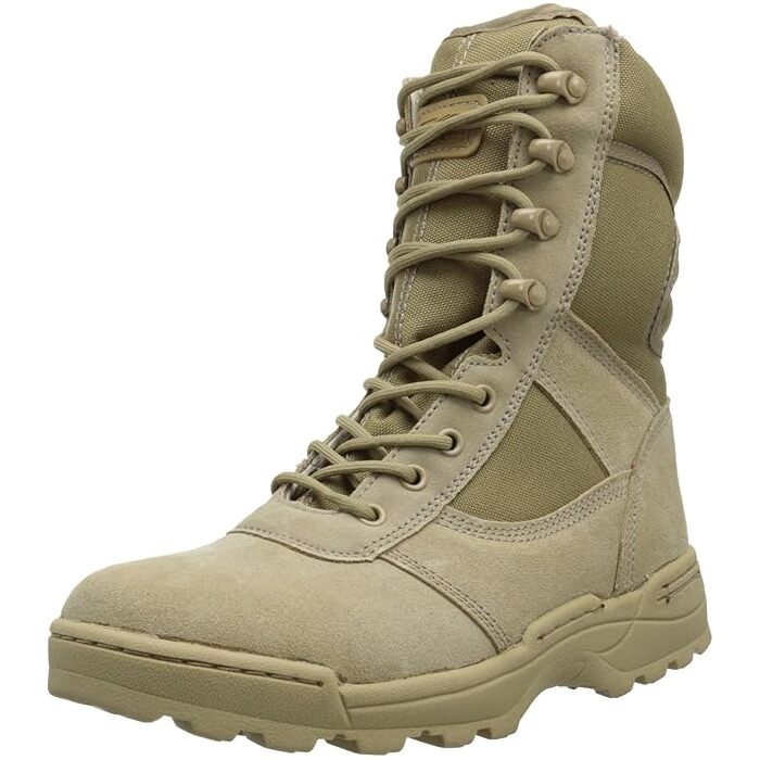 Ridge Footwear Dura-Max Men’s Side Zipper 8” Tactical Boots Sand
