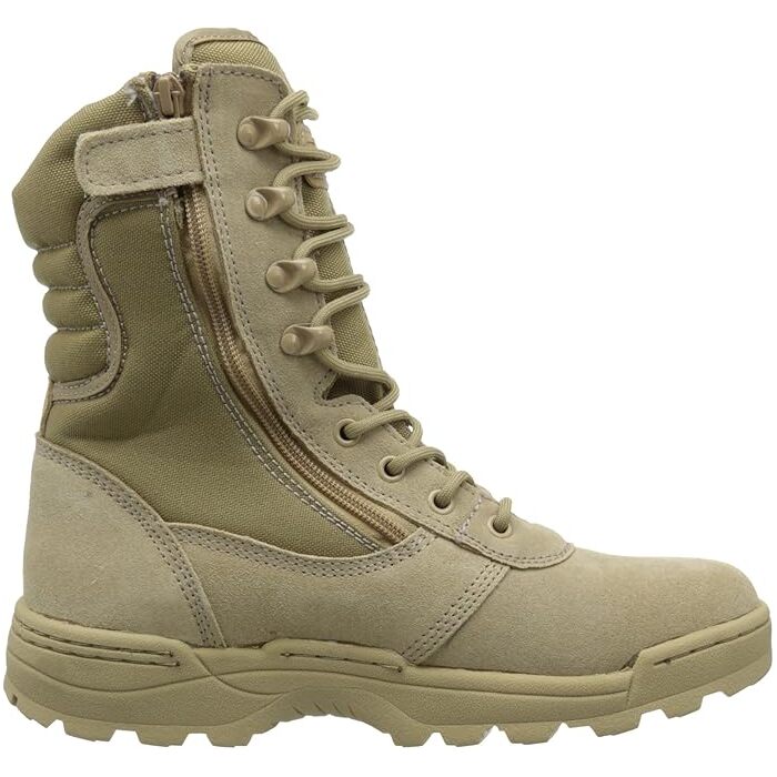 Ridge Footwear Dura-Max Men’s Side Zipper 8” Tactical Boots Sand