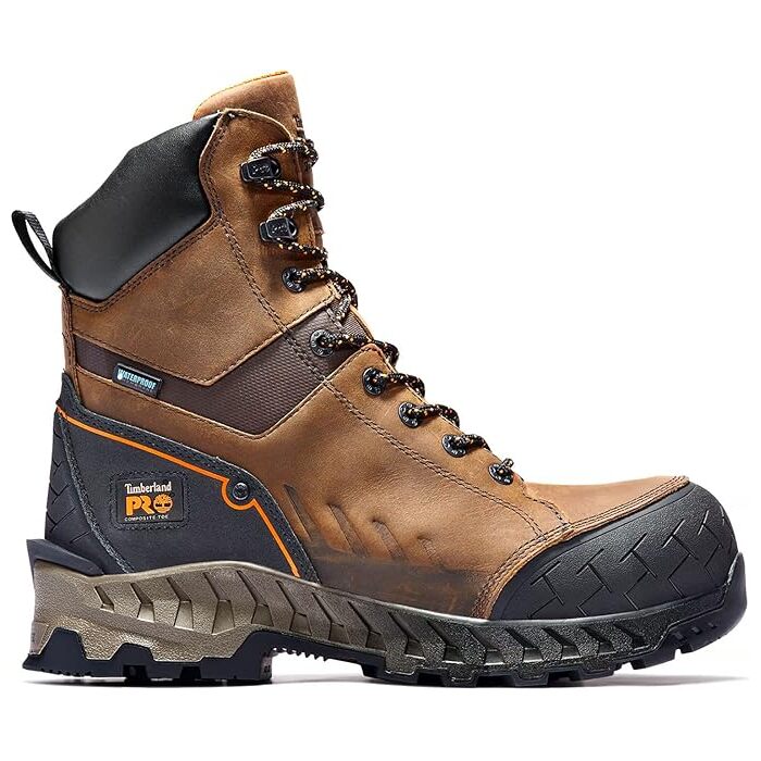 Timberland Work Summit Fulll Grain Leather Composite Toe, Waterproof Safety Work Boots Distressed Brown