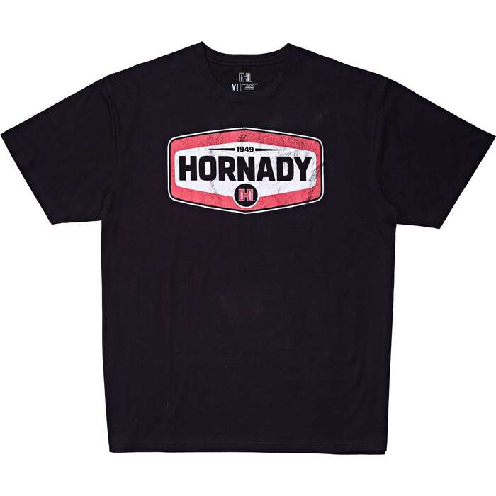 Hornady Black Men's T-Shirt Black Cotton/Poly Blend LARGE