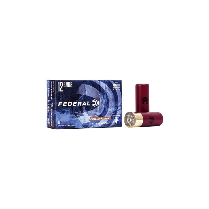Federal Ammunition 12 Gauge 2-3/4" #000 Buck 5 Count