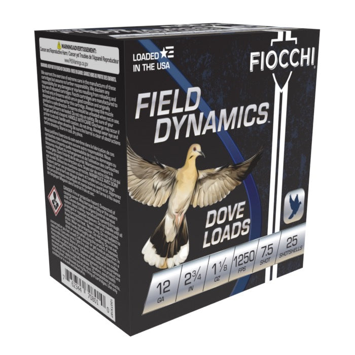 Fiocchi Ammunition 12 Gauge 2-3/4" 1-1/8 oz #7.5 Shot 25 Count