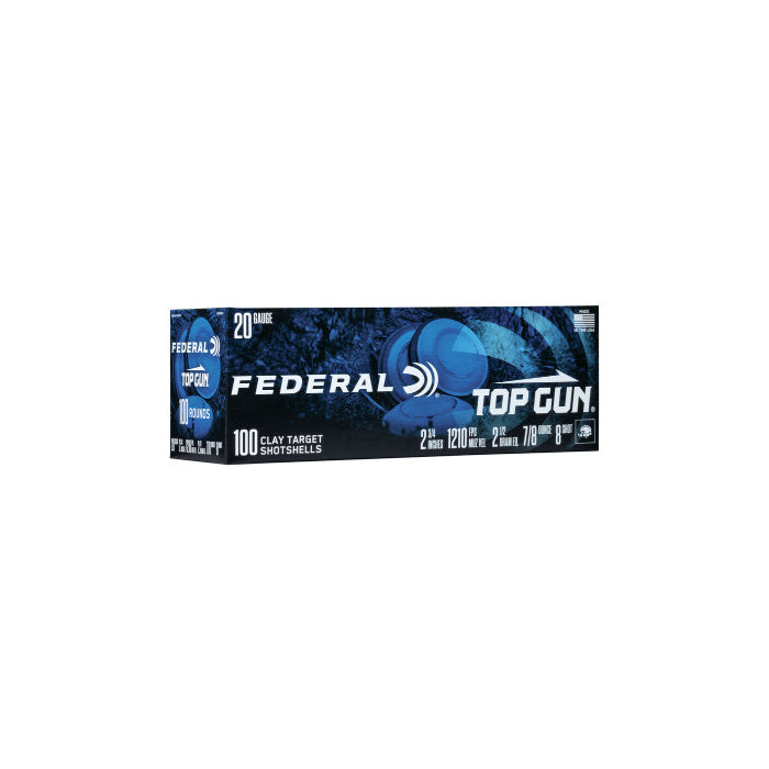 Federal Ammunition 20 Gauge 2-3/4" 7/8 oz #8 Shot 100 Count