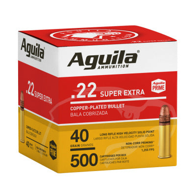 Aguila Ammunition 22 Long Rifle 40 Grain Plated Solid Point 500 Count