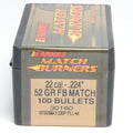 Barnes .224 Diameter 52 Grain Open Tip Match Match Burner 100 Count Bullets