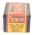 Barnes .224 Diameter 55 Grain Solid Hollow Point TSX 50 Count Bullets