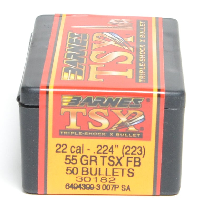 Barnes .224 Diameter 55 Grain Solid Hollow Point TSX 50 Count Bullets
