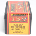 Barnes .257 Diameter 100 Grain Solid Hollow Point TSX 50 Count Bullets