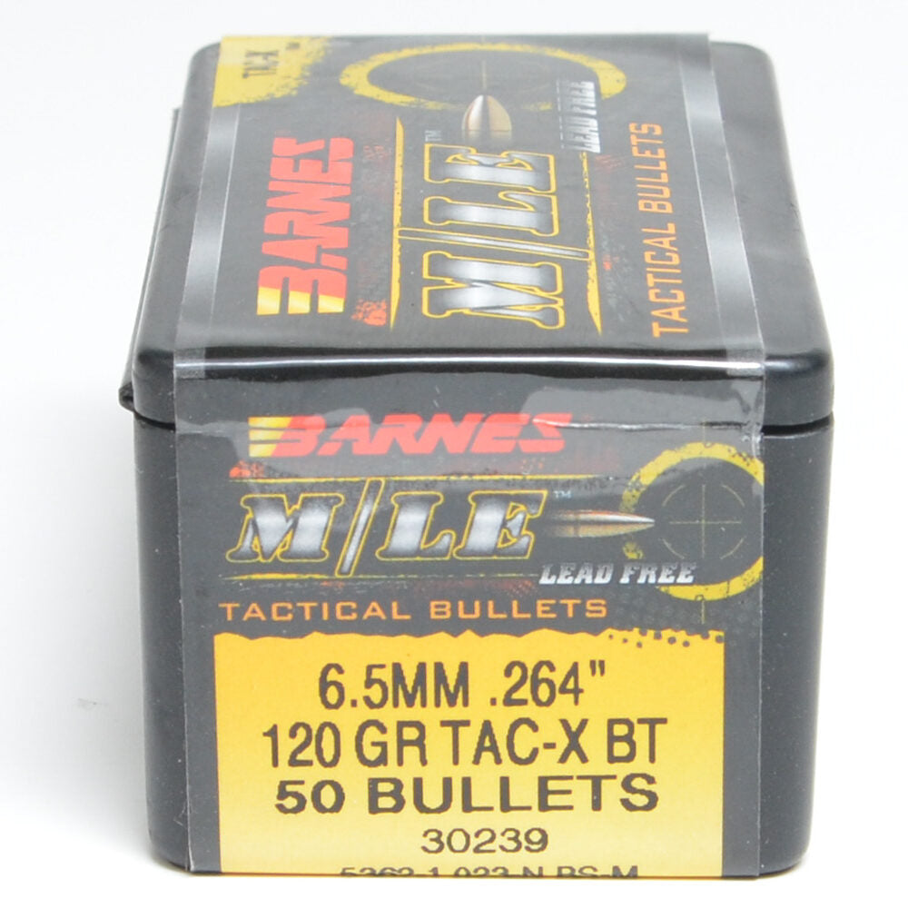 Barnes .264 Diameter 120 Grain Boat Tail Hollow Point Tactical 50 Count Bullets