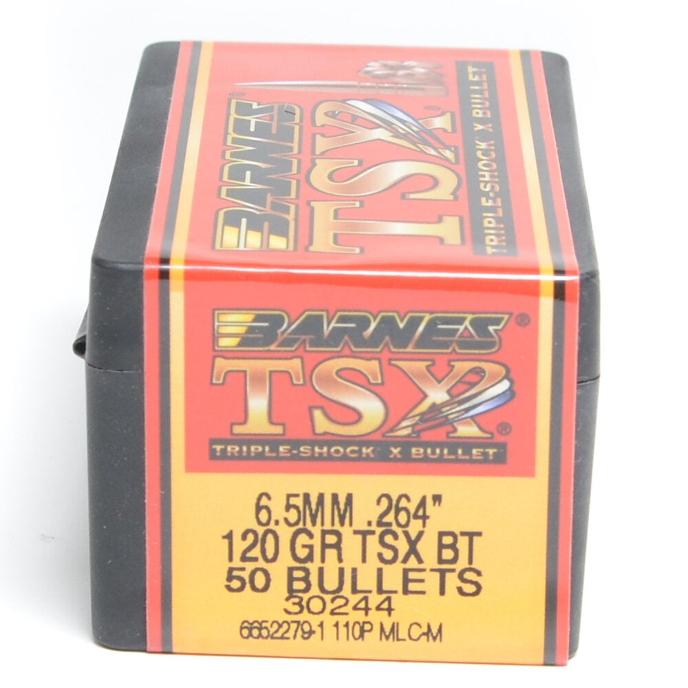 Barnes .264 Diameter 120 Grain Solid Hollow Point TSX 50 Count Bullets