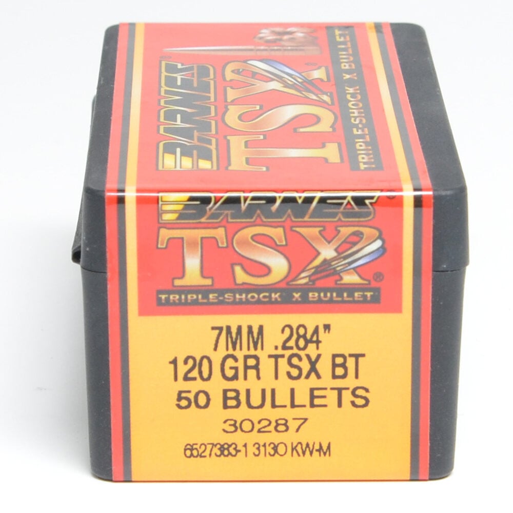Barnes .284 Diameter 120 Grain Solid Hollow Point TSX 50 Count Bullets