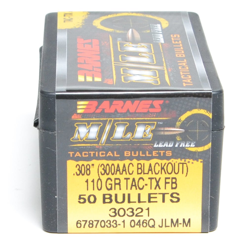 Barnes .308 Diameter 110 Grain Polymer Tip TAC-TX 50 Count Bullets