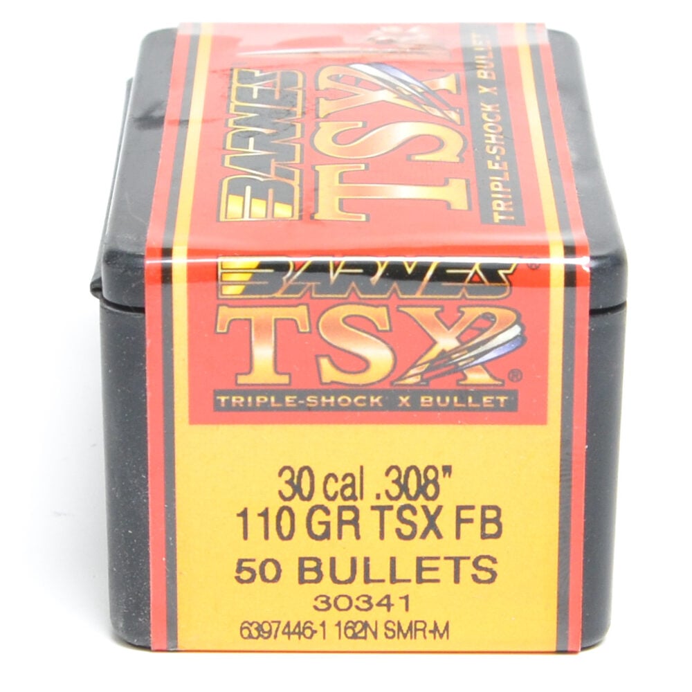 Barnes .308 Diameter 110 Grain Solid Hollow Point TSX 50 Count Bullets
