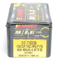 Barnes .310 Diameter 108 Grain Flat Base Hollow Point Tactical 50 Count Bullets