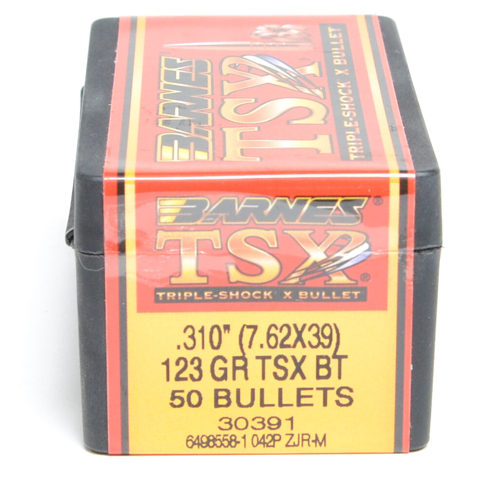 Barnes .310 Diameter 123 Grain Solid Hollow Point TSX 50 Count Bullets