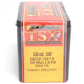 Barnes .338 Diameter 250 Grain Solid Hollow Point TSX 50 Count Bullets
