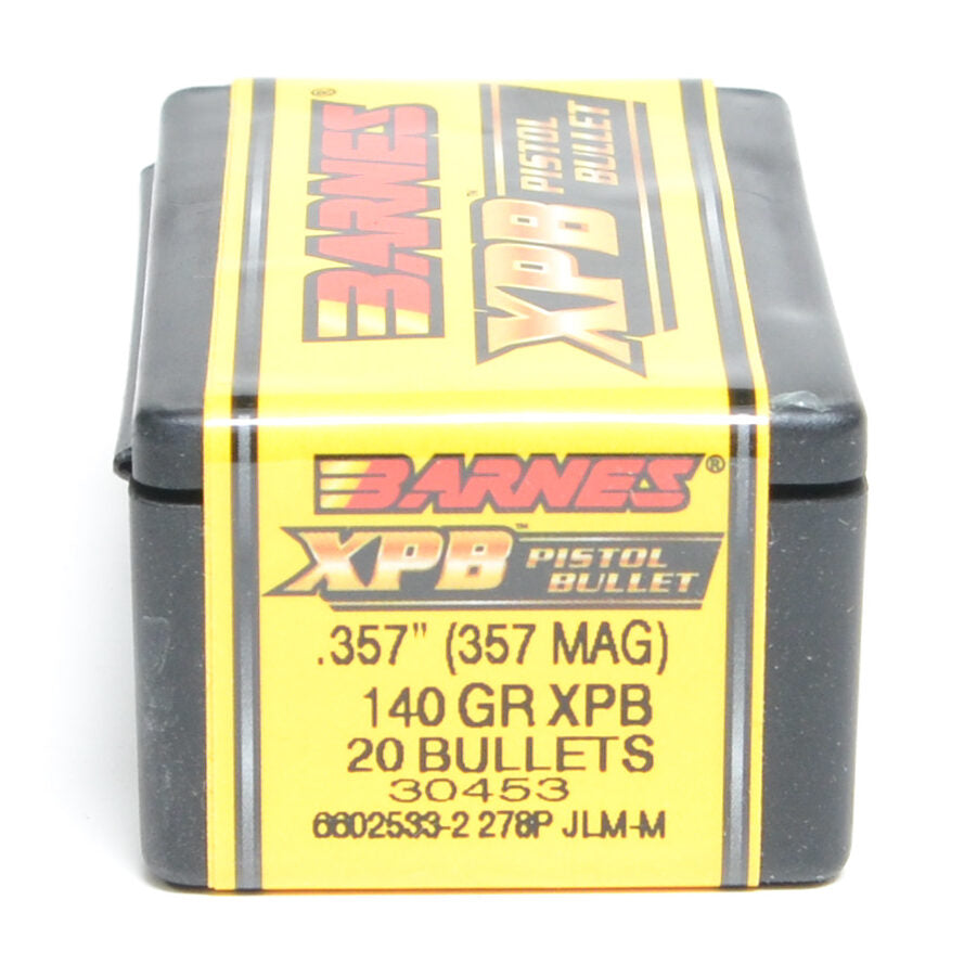 Barnes .357 Diameter 140 Grain Jacketed Hollow Point XPB 20 Count Bullets (38 Special, 357 Magnum)
