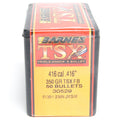 Barnes .416 Diameter 350 Grain Solid Hollow Point TSX 50 Count Bullets
