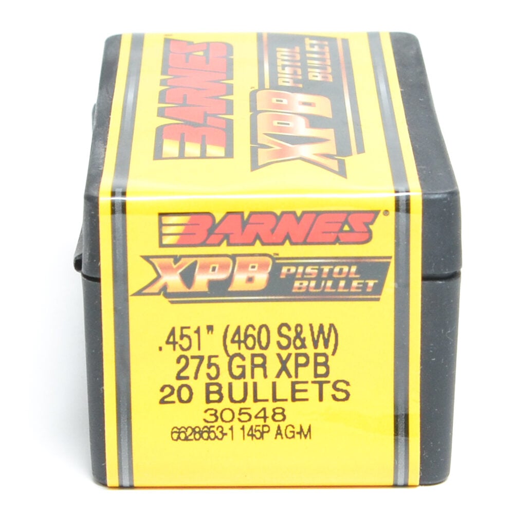 Barnes .451 Diameter 275 Grain Jacketed Hollow Point XPB 20 Count Bullets