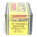 Barnes .451 Diameter 250 Grain Jacketed Hollow Point XPB 20 Count Bullets