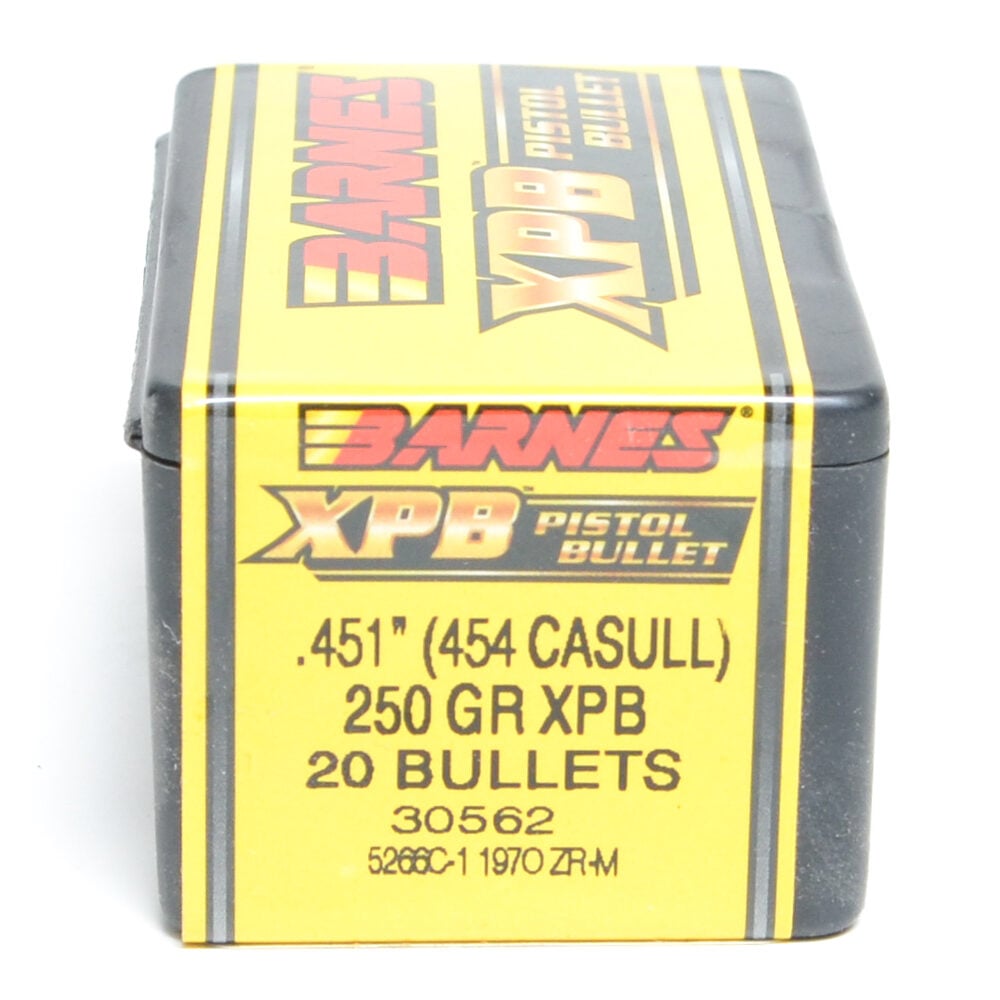 Barnes .451 Diameter 250 Grain Jacketed Hollow Point XPB 20 Count Bullets