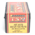 Barnes .458 Diameter 300 Grain Solid Hollow Point TSX 20 Count Bullets (45-70 Government)