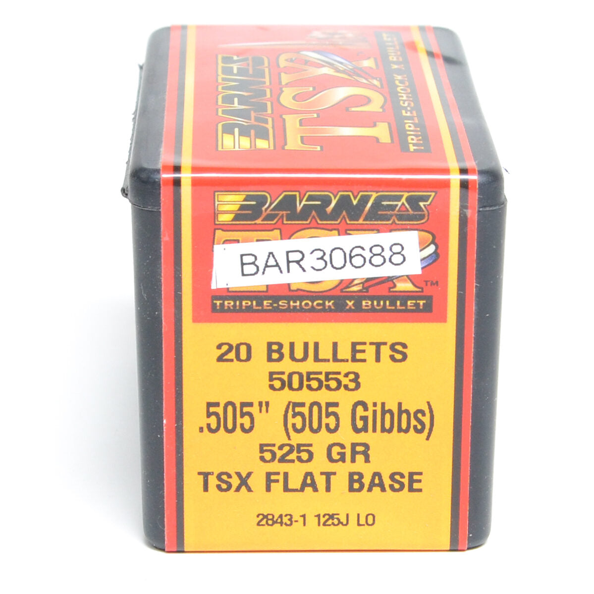 Barnes .505 Diameter 525 Grain Solid Hollow Point TSX 20 Count Bullets (505 Gibbs)