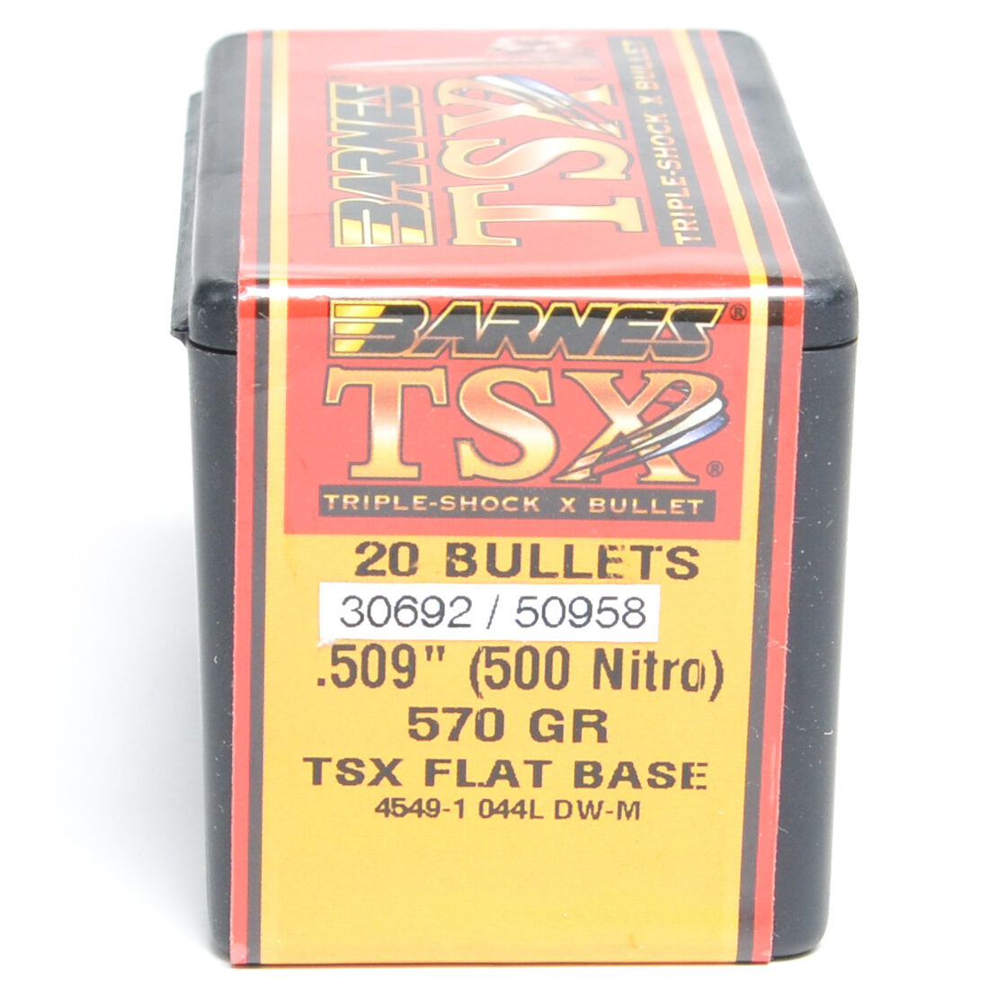 Barnes .509 Diameter 570 Grain Solid Hollow Point TSX 20 Count Bullets (500 Nitro Express)