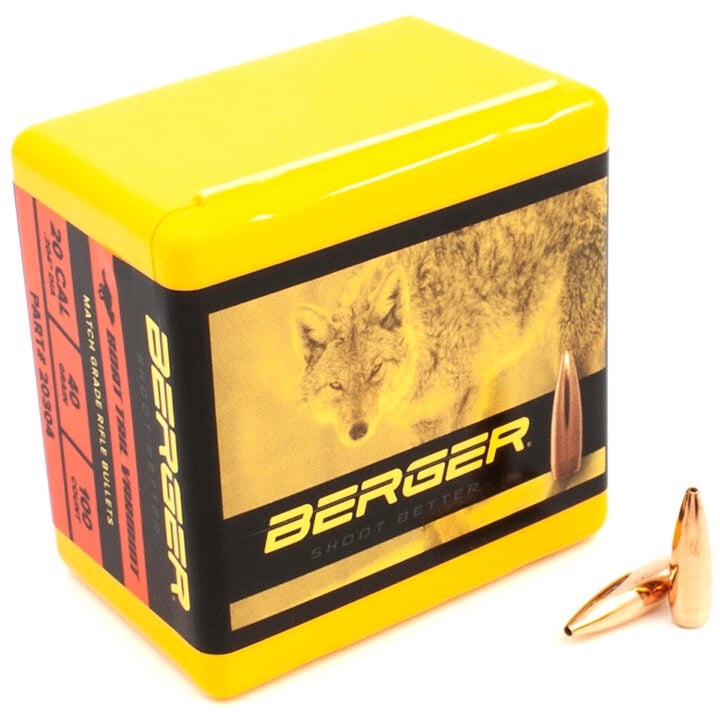 Berger .204 / 22 40 Grain Match Varmint Boat Tail (100)