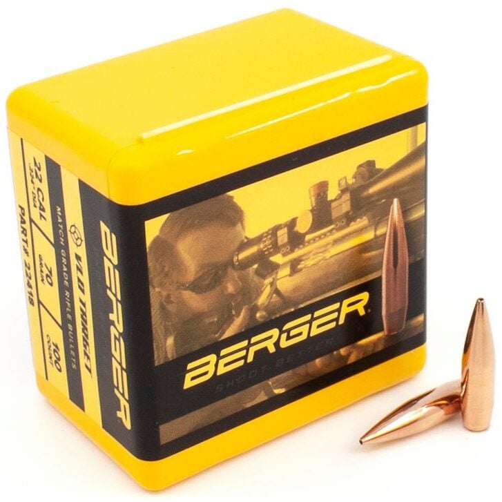 Berger .224 / 22 70 Grain Match Target Very Low Drag (100)