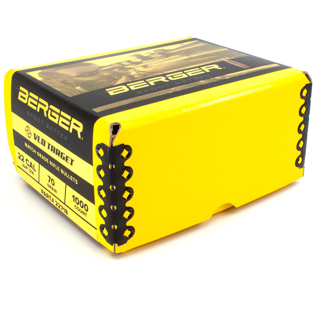 Berger .224 / 22 70 Grain Target Very Low Drag (1000)