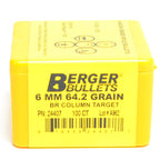 Berger .243 Diameter 65 Grain Boat Tail Hollow Point Target Bullets