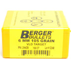 Berger .243 Diameter 105 Grain Open Tip Match Target VLD Bullets