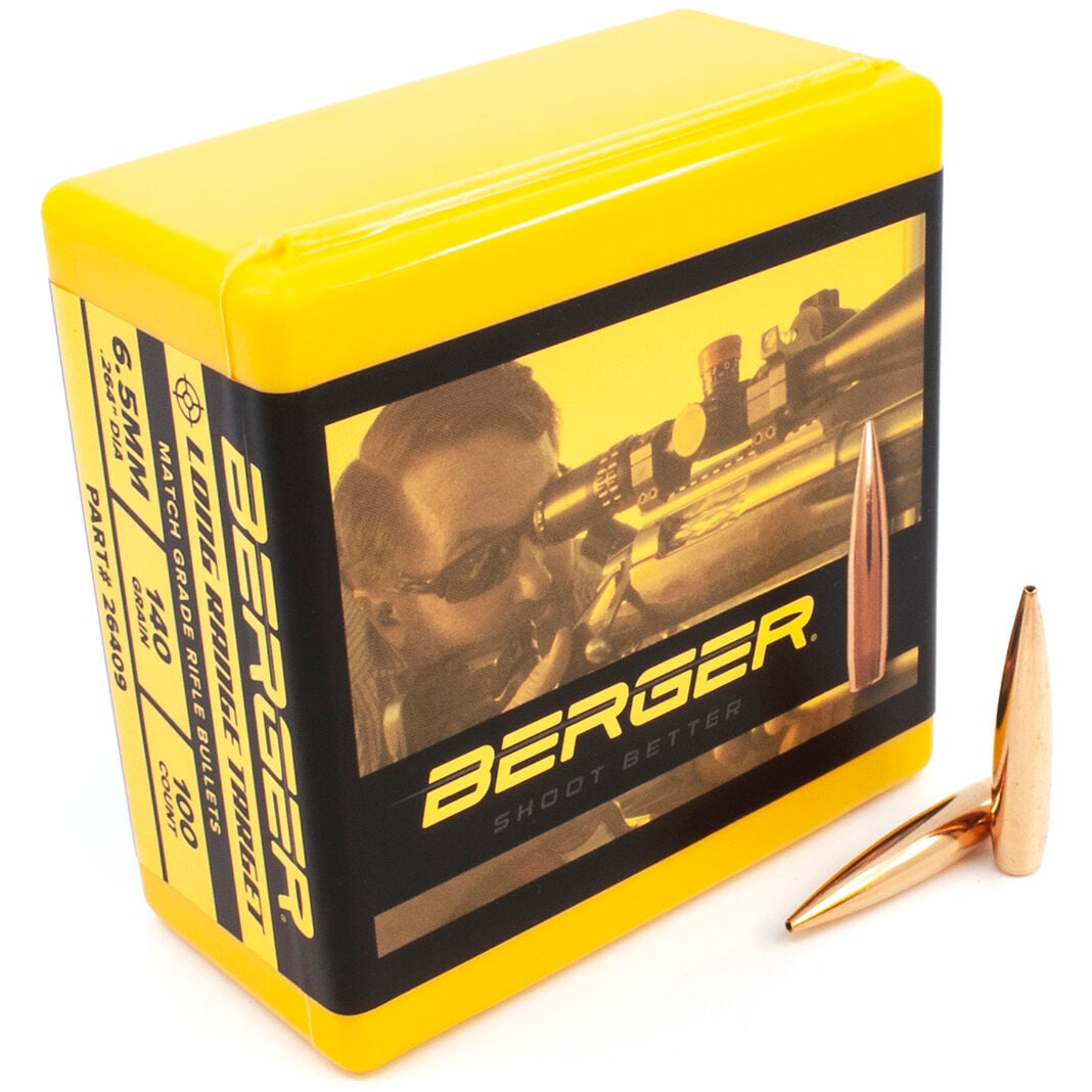 Berger .264 / 6.5mm 140 Grain Target Boat Tail Long Range (100)