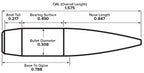 Berger .308 Diameter 208 Grain Open Tip Match Hybrid Target Bullets