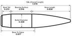 Berger .308 Diameter 220 Grain Open Tip Match Long Range Hybrid Target Bullets