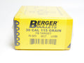 Berger .308 Diameter 115 Grain Hollow Point Flat Base Target Bullets
