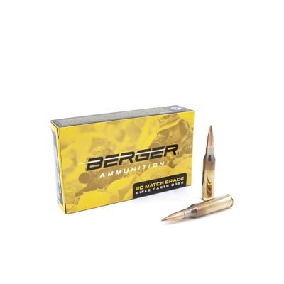 Berger Ammunition 6.5 Creedmoor 130 Grain Hybrid OTM Tactical Jacketed Hollow Point 20 Count