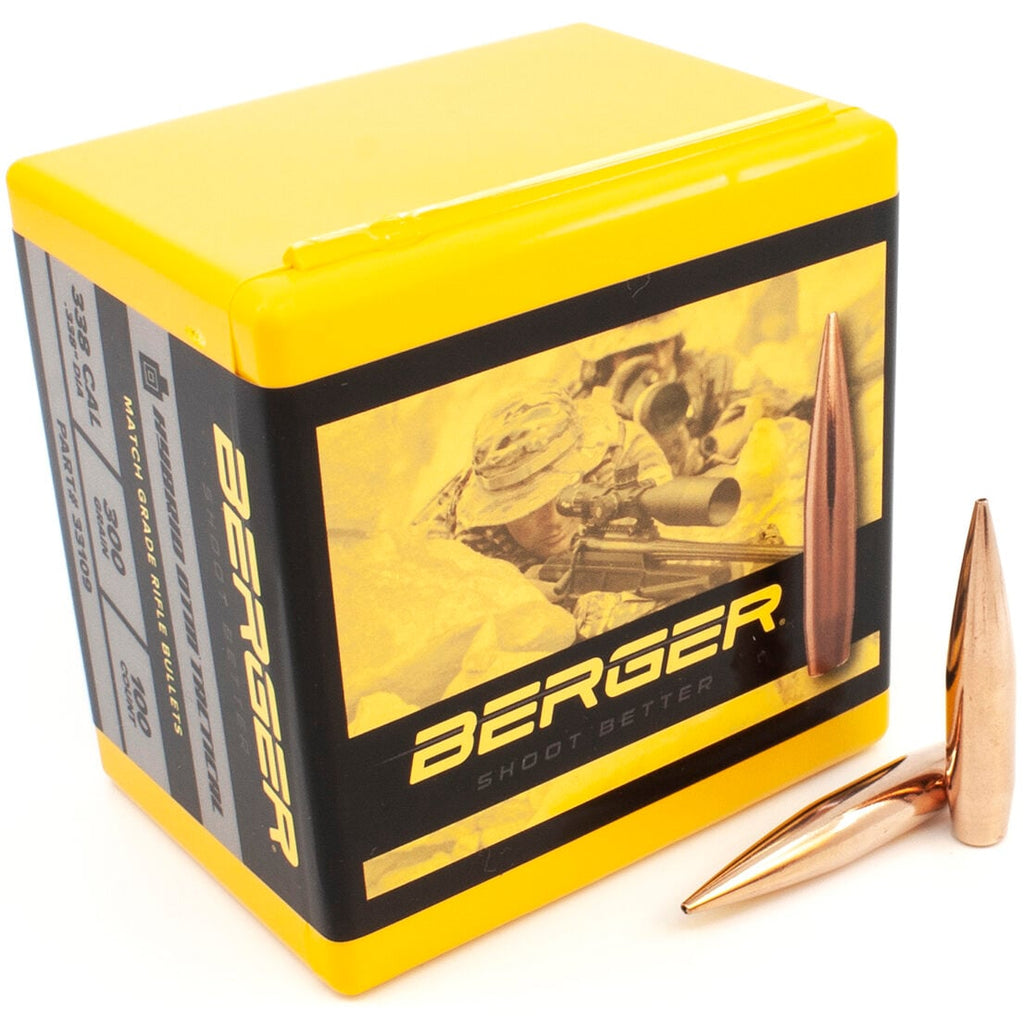 Berger .338 / 338 300 Grain Hybrid Open Tip Match Tactical (100)